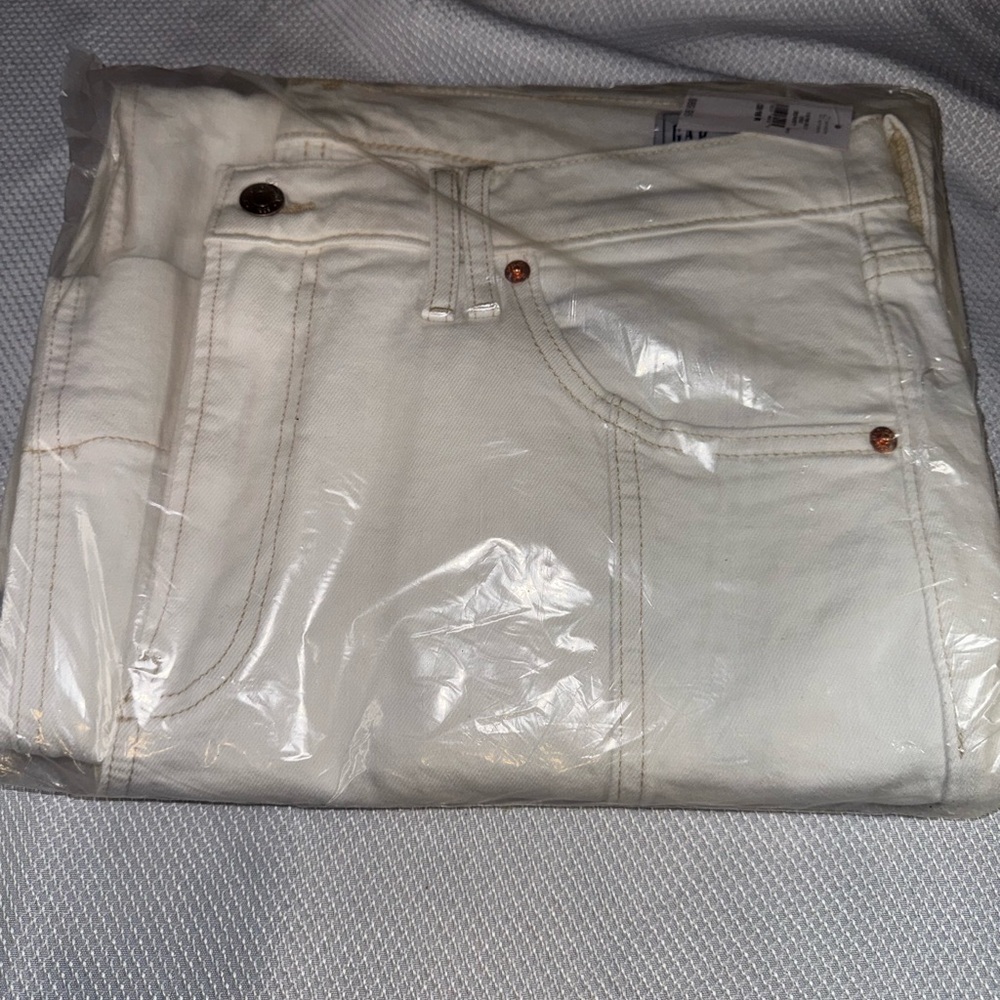Gap High Rise Stride Wide-Leg Ankle Jeans Off-White Size 33 Regular NWT ☀️🍂🥶🌼 - Picture 6 of 7
